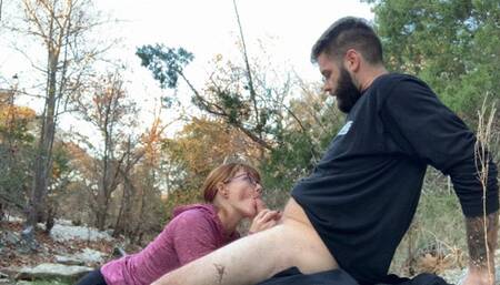 Sucking dick and fucking in the woods - 21