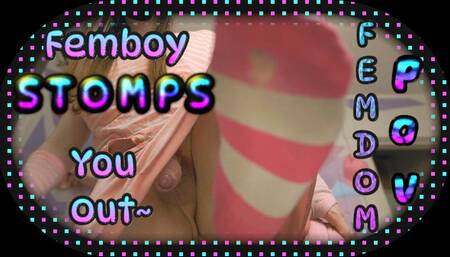 4k | Femboy STOMPS you out~