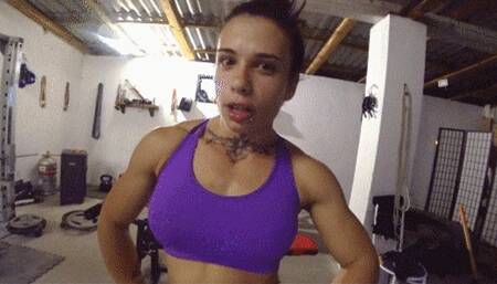 ARROGANT GYM PRINCESS:EAT MY SWEATY MUSCULAR BOOTY AND I 'll FART IN YOUR FACE IN RETURN