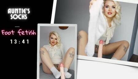 Auntie's socks, Foot fetish, footjob, JOI