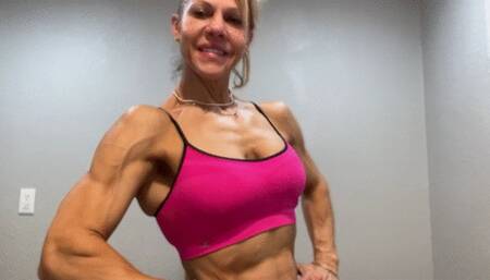 Shredded Upper Body Topless Flexing