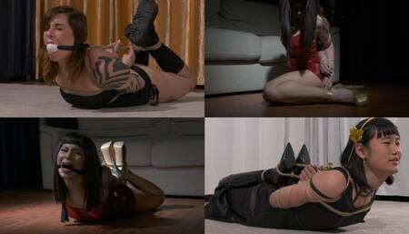 Lilith Mayla and Allie - Hogtie compilation (ultraHD)