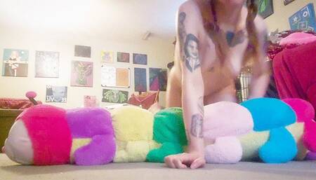 Humping My Stuffed Toy! In Ears And Tail Butt Plug!