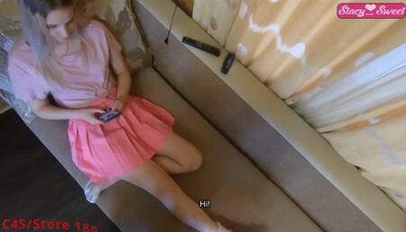 Fucked and cum in my stepsister's pussy during our card game