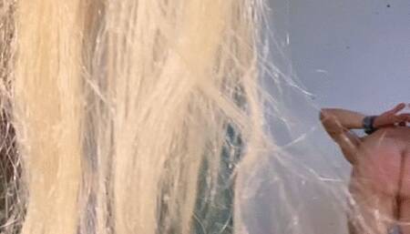 Slavena Rubber Leather Whipping on my Balcony Real Session 2