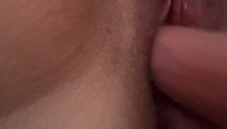 Amateur dildo masturbation with creamy, hairy pussy, queefs, pussy gaping, and squirt