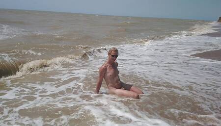 Swimming, Splashing and Posing Naked in the Sea...