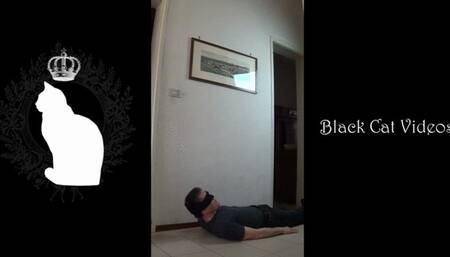 Two models trampling on a man (fullbody)