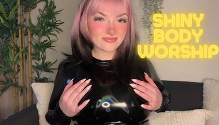 Shiny Body Worship - PVC Vinyl Latex Goddess Tit Ass Worship