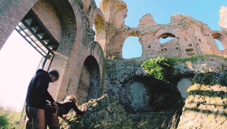 At 90 Among the Roman Ruins with the Plug