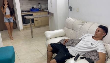 My Little Stepsister Arrives Late After a Party and as Punishment, I Fuck Her Hard