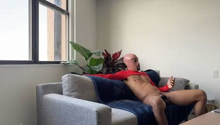 Horny and alone; morning stroke off (Watch with Apple Vision Pro)