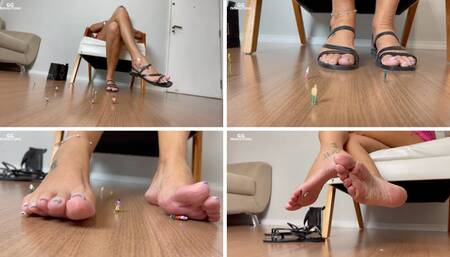 Crushed by Ms Aline's feet without her noticing - Ep 13 (MP4-HD 1080p)
