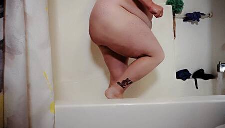 Bathtime Masturbation with BBC Dildo