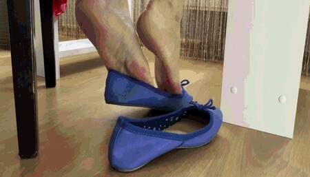 Jeannette's morning coffee and her blue ballet shoesSD