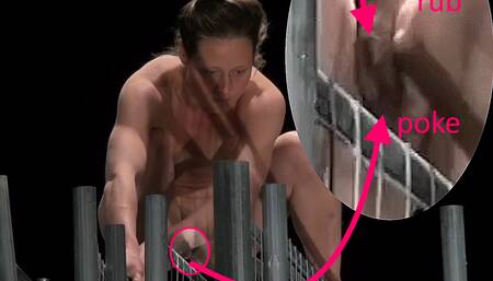 Nina Harper giving peeks at her musky cunt