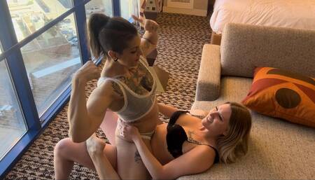 Cay Baby and MJ do competitive strength challenge