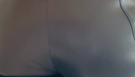 Massive cumshot over my Gucci leather pants