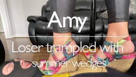 Trampling The Loser In Summer Wedges