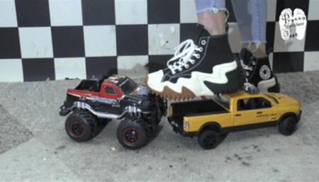 Two RC Cars under Cucks