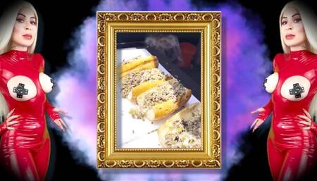 Get off on food and eat your spunk too, fat bitch ! - ASMR