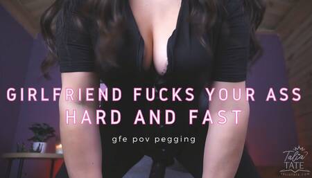 Girlfriend Fucks Your Ass Hard and Fast: GFE Pegging POV