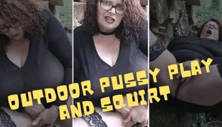 Outdoor Pussy Play and Squirt 1080p