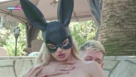 Christy White Bunny Mask Seduction