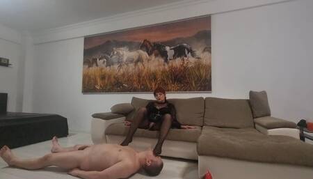 Foot domination and high heels worship with Faith