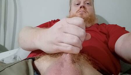 Stroking My Big Ginger Cock