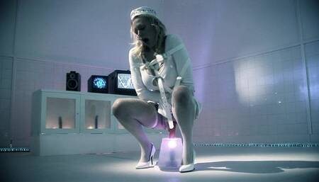 Treating a sex-crazed busty blonde can be a challenging task