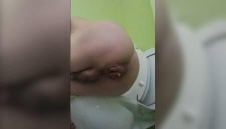 Masturbating My Ass in a Toilet