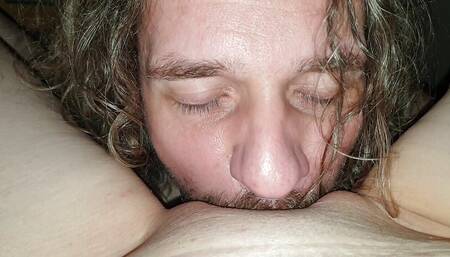 Unexpected licking my pussy. Then a deep and hard fuck. He cums so deep in me