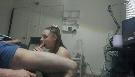 Dick suck turns into Face Fuck