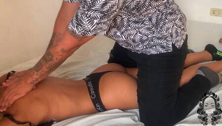 Horny Stepsister Enjoys Massage