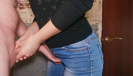 Sex with a German Student in the Hallway!