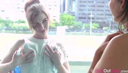 Lia Jaye Sexy Window Washer