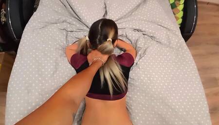 18 Yo Babe Bent Over During Her Workout