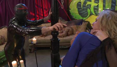 Filthy sex witch summons the latex monster