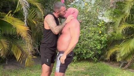 Guy Outdoors For Real Fucking