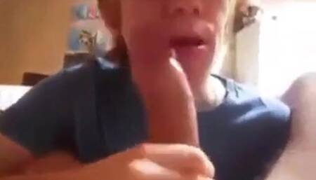 my friend sucking me off
