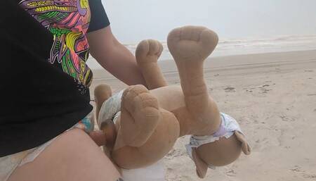 Fucking Nala in Diaper on the Beach