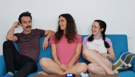 Fun and games turns into hottest FFM Threesome