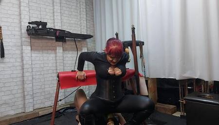 Smoking human ashtray and ass worship with my personal slut Faith