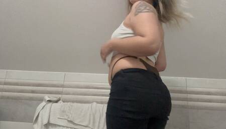 Farting with my thongs above