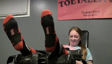 Foot tickling challenge time for Aly!