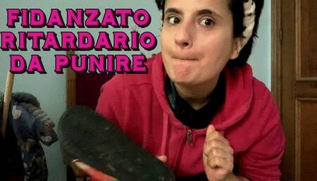 Punishment with slippers to the late boyfriend