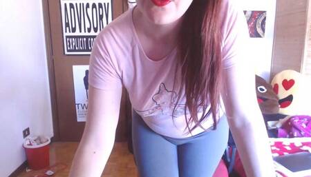 Beautiful Italian stepmom with sweet yoga pants has really wet orgasms 720HD