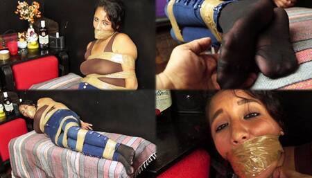 Tight and naughty in packing tape