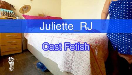 Juliette_RJ on a Cast Fetish Clip after a Car accident (Role Play) - CAST FETISH - MEDICAL FETISH - IMPAIRED MOBILITY - WALKING BOOT - INJURY FETISH - LEG CAST